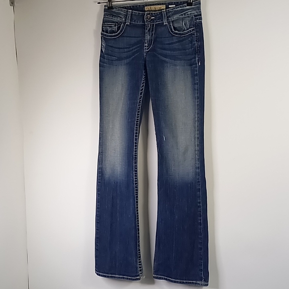 BKE Denim Culture Distressed Faded Bootcut Blue Jeans Size 29×35 - Picture 9 of 16